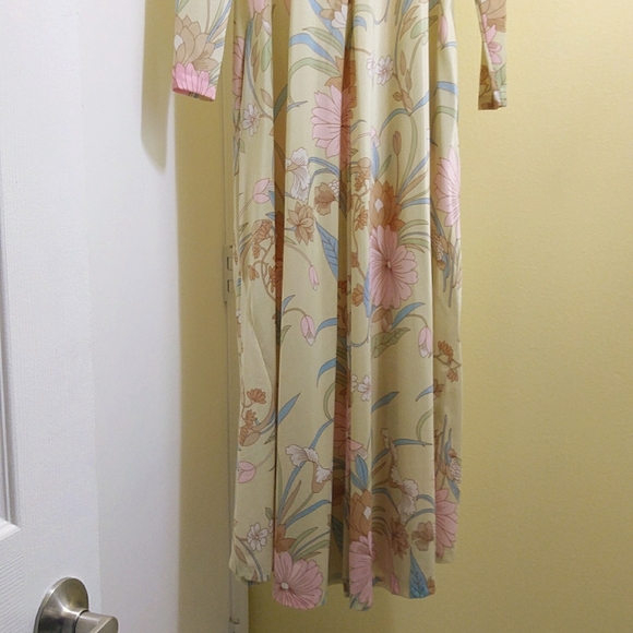 Vintage Nylon Full-Length Maxi Robe Housecoat - Size Small - Picture 2 of 12